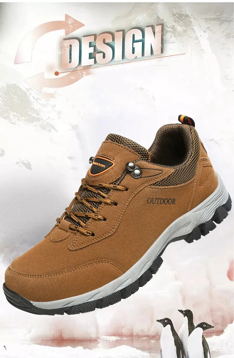 New Original Men's Outdoor Suede Leather Hiking Shoes Travel Hiking Shoes Hunting Shoes Hiking Trail Jogging Shoes Large Size 49