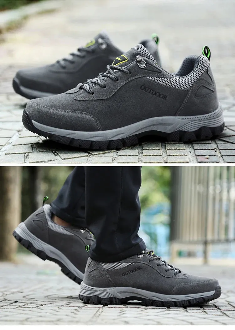 New Original Men's Outdoor Suede Leather Hiking Shoes Travel Hiking Shoes Hunting Shoes Hiking Trail Jogging Shoes Large Size 49