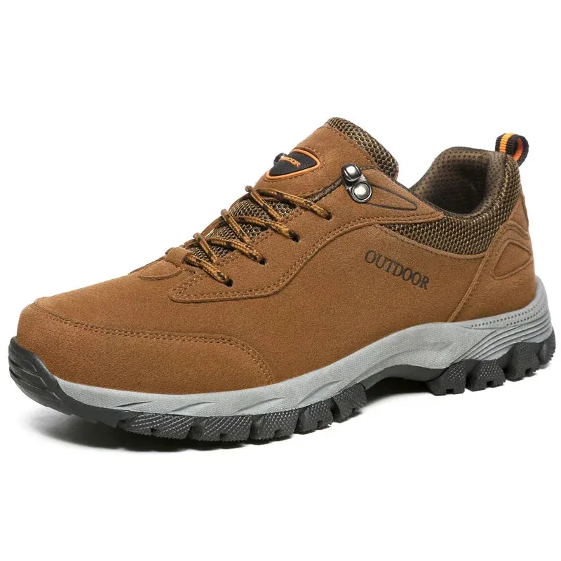 New Original Men's Outdoor Suede Leather Hiking Shoes Travel Hiking Shoes Hunting Shoes Hiking Trail Jogging Shoes Large Size 49