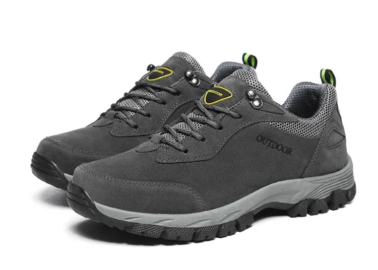 New Original Men's Outdoor Suede Leather Hiking Shoes Travel Hiking Shoes Hunting Shoes Hiking Trail Jogging Shoes Large Size 49