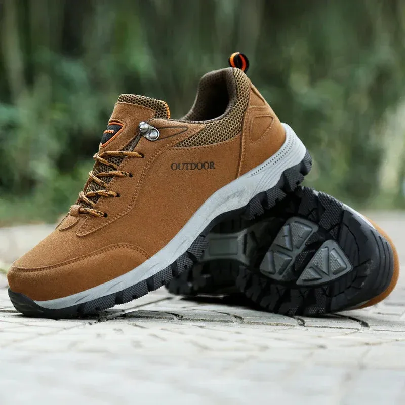 New Original Men's Outdoor Suede Leather Hiking Shoes Travel Hiking Shoes Hunting Shoes Hiking Trail Jogging Shoes Large Size 49