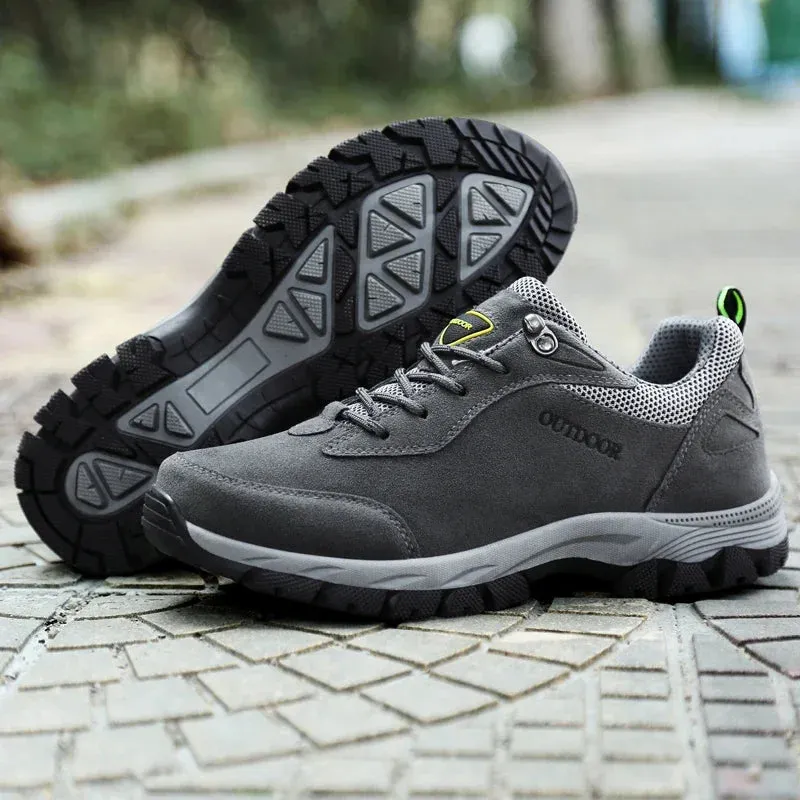 New Original Men's Outdoor Suede Leather Hiking Shoes Travel Hiking Shoes Hunting Shoes Hiking Trail Jogging Shoes Large Size 49