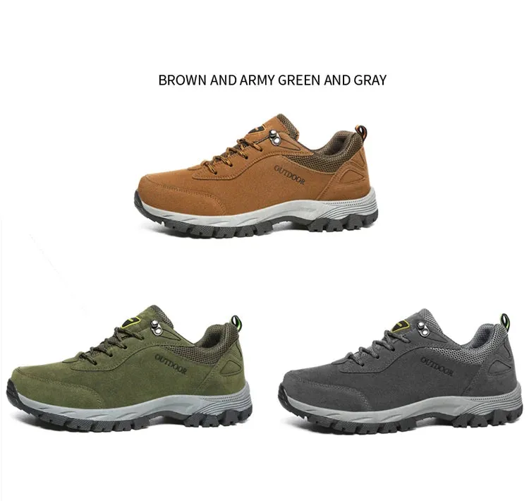 New Original Men's Outdoor Suede Leather Hiking Shoes Travel Hiking Shoes Hunting Shoes Hiking Trail Jogging Shoes Large Size 49