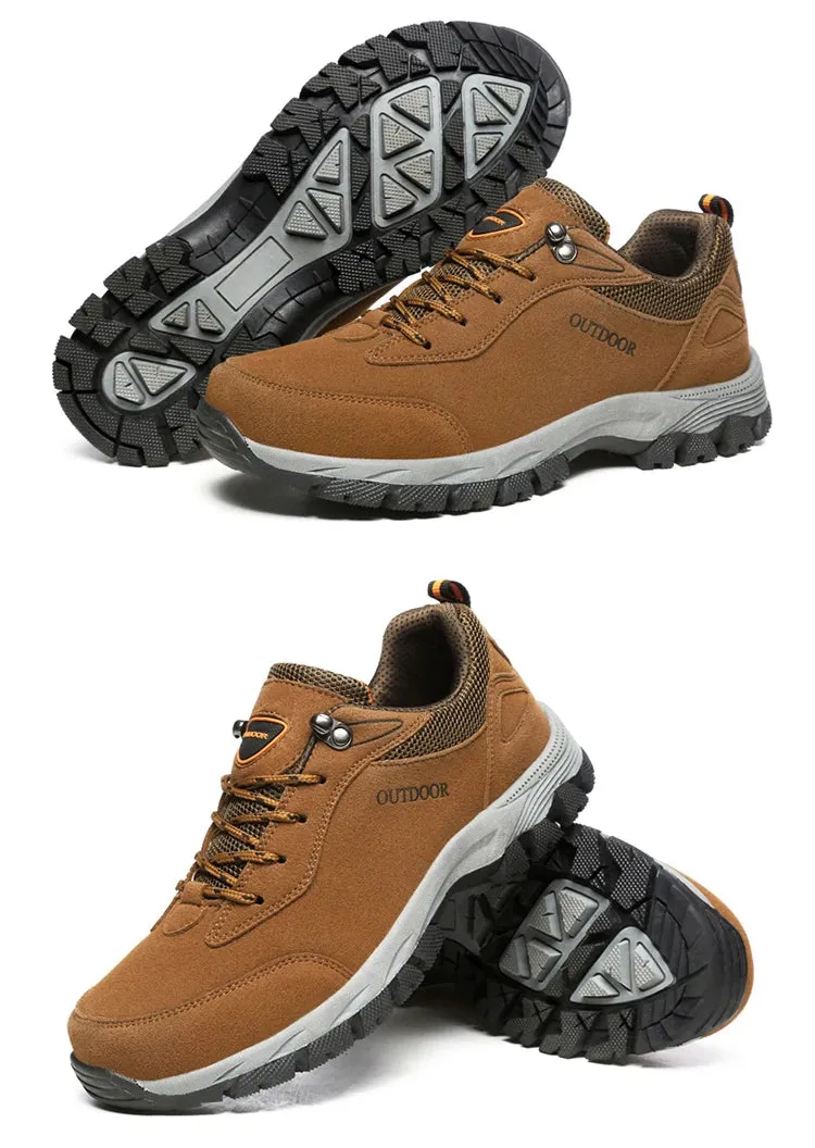 New Original Men's Outdoor Suede Leather Hiking Shoes Travel Hiking Shoes Hunting Shoes Hiking Trail Jogging Shoes Large Size 49