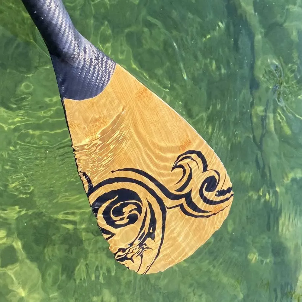 NIXY Full Carbon Fiber SUP Paddle  Adjustable 3 Piece Pro Paddle with ABS Blade Edge for Stand Up Paddle Board  Durable, Lightweight Floating Paddle