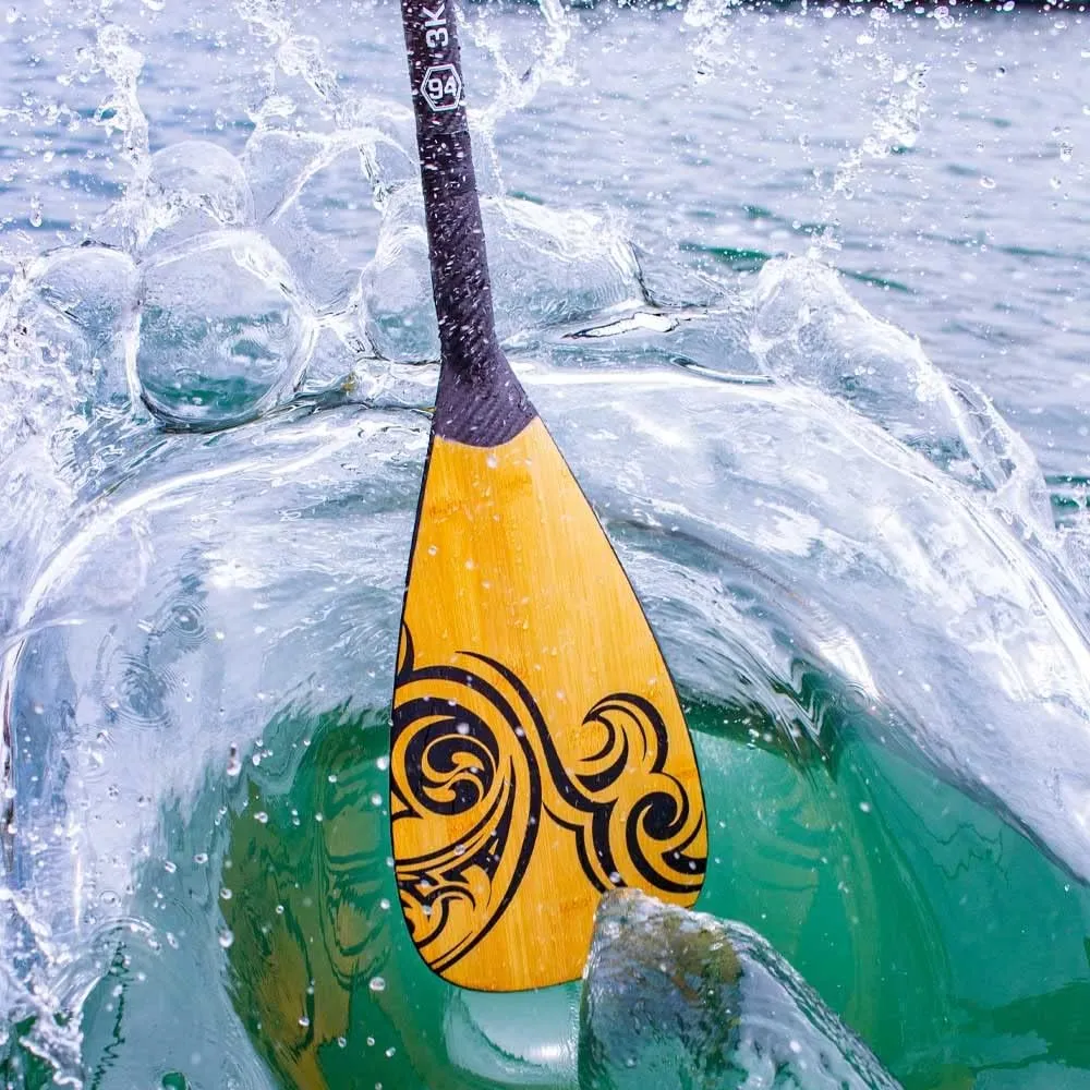 NIXY Full Carbon Fiber SUP Paddle  Adjustable 3 Piece Pro Paddle with ABS Blade Edge for Stand Up Paddle Board  Durable, Lightweight Floating Paddle