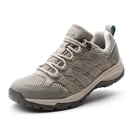 NORTIV 8 Womens Hiking Shoes Lightweight Breathable Mesh Walking Sneakers Outdoor Work Shoes, Light Grey - 7 (SNHS222W)