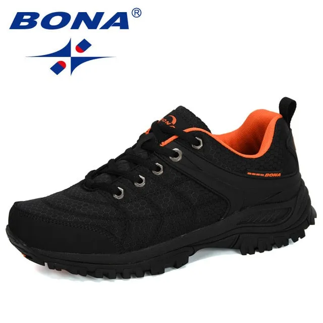 Popular Hiking Shoes Man Nubuck Leather Mesh Outdoor Sport Shoes