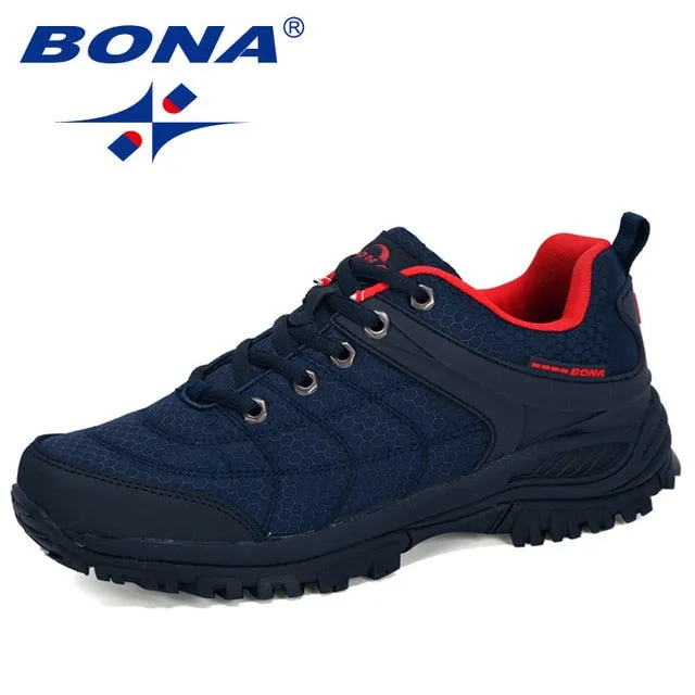 Popular Hiking Shoes Man Nubuck Leather Mesh Outdoor Sport Shoes