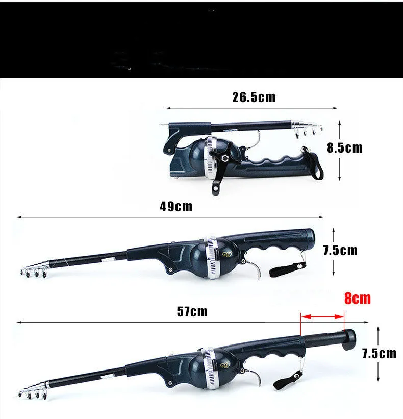 “Portable Foldable Fishing Rod – Pocket-Sized Telescopic Casting Rod”