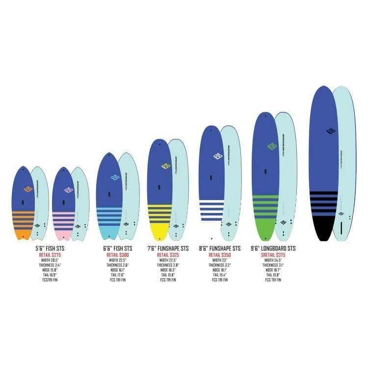 Progressive 9'6" Longboard Foam Surfboard Soft-top