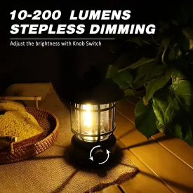 Rechargeable Stepless Dimming COB Portable Light