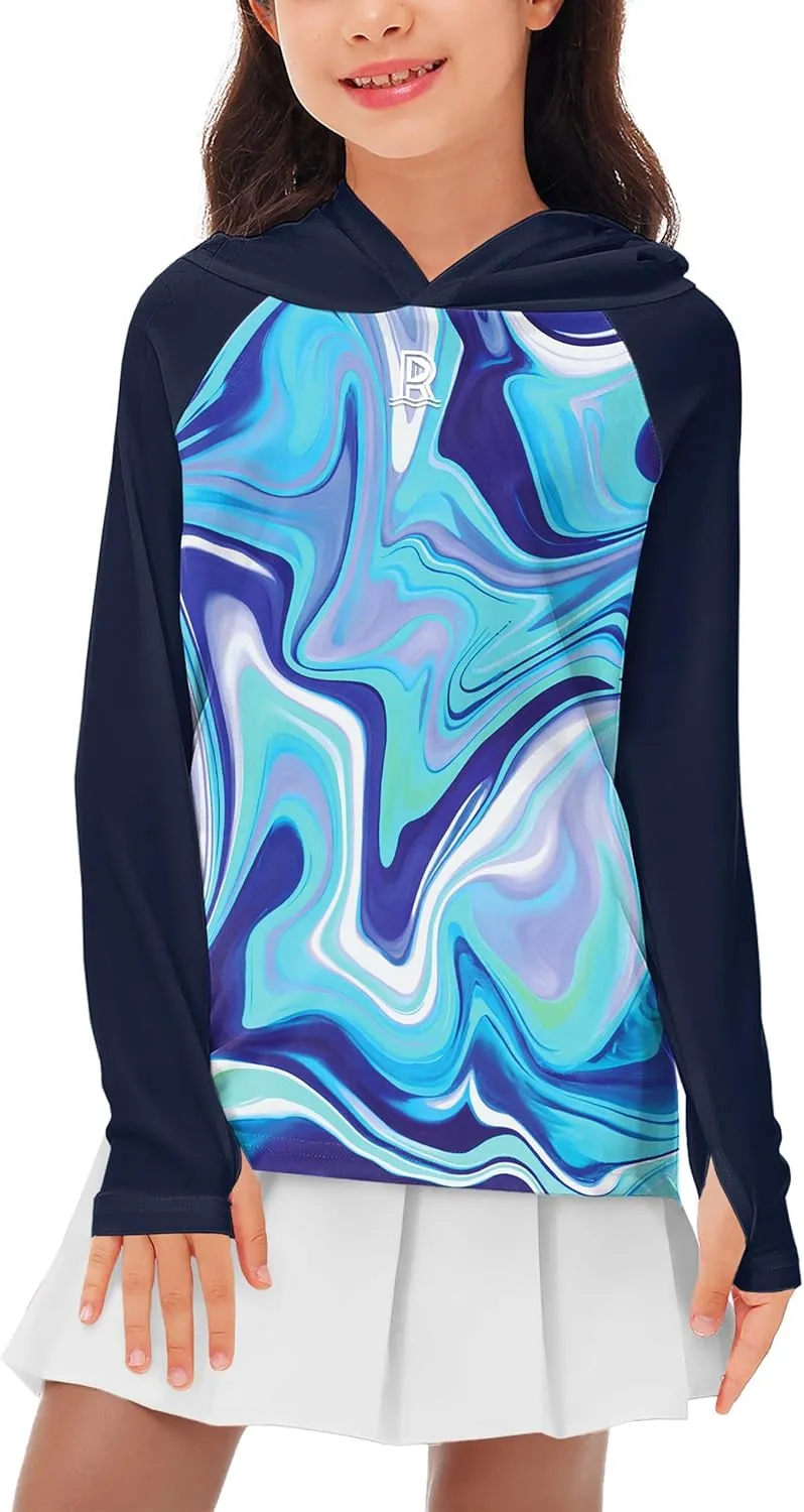 Remimi Kids Sun Shirt Rash Guard Quick Dry Sun Protection Athletic Hoodie Hiking Shirts 3-12 Years