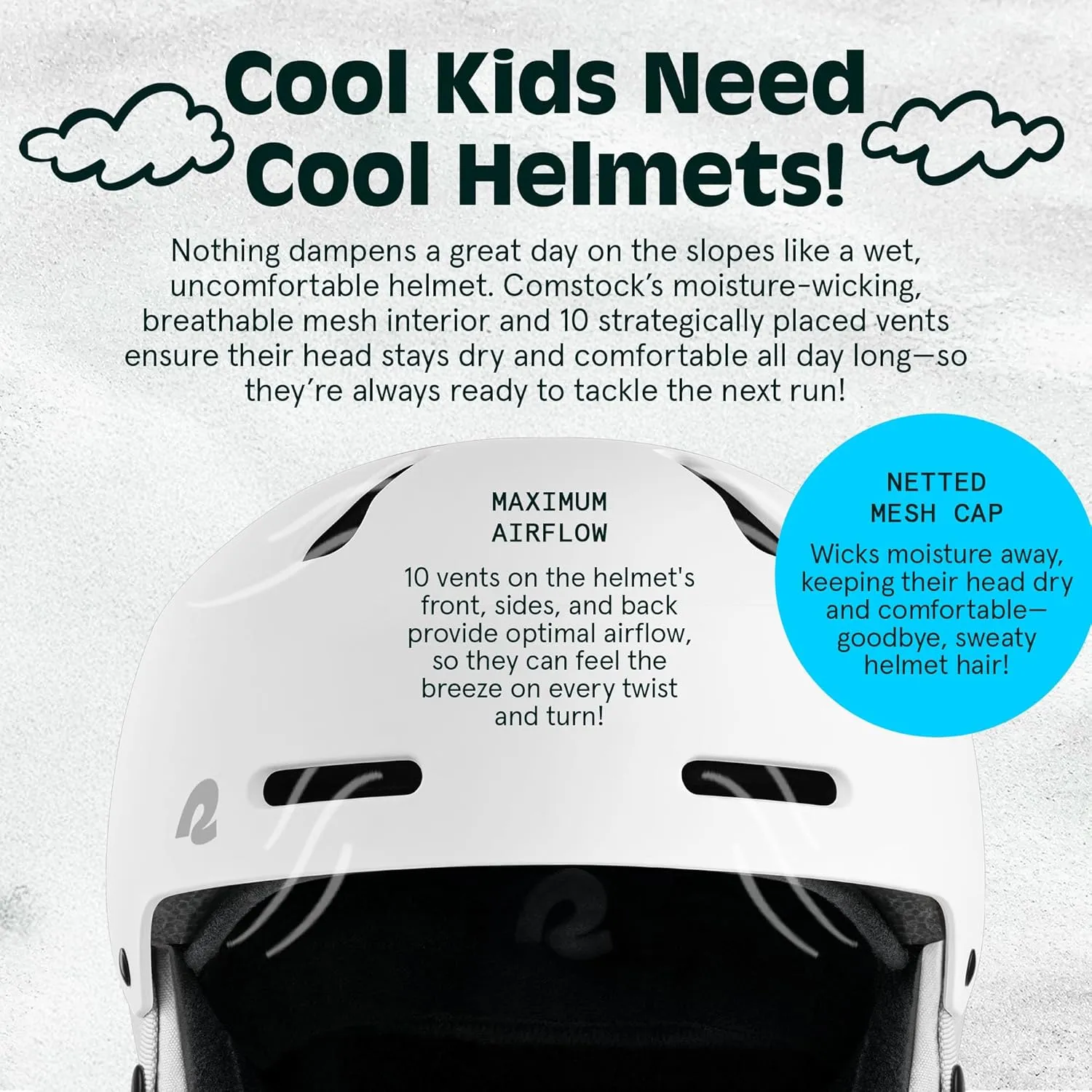 Retrospec Comstock Youth Ski & Snowboard Helmet for Kids - Durable ABS Shell, Protective EPS Foam & Cooling Vents - Adjustable Fit for Boys & Girls
