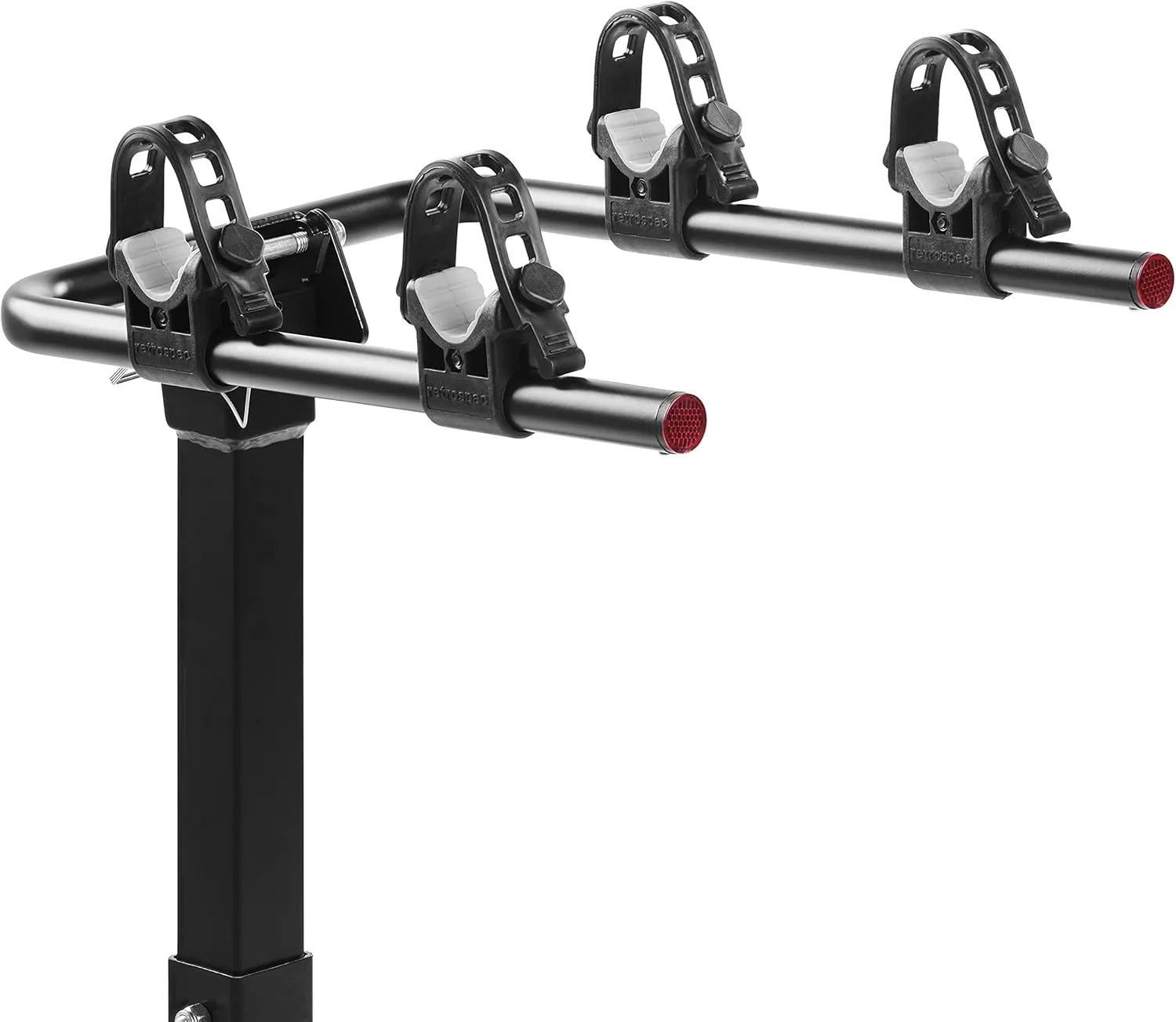 Retrospec Lenox 2-5 - Bike Hitch Rack for Cars, Trucks, SUVs with 2 Hitch | Foldable Steel Frame with Anti-Rattle Adapter, Tie Down Cradles and Straps - Fits Most Frames