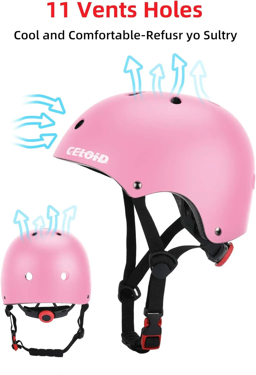 Skateboard Bike Helmet,Adjustable Washable Skate Scooter Helmets for Over 16 Years Youth & Adults Women and Men Climbing,Skateboarding,Cycling Bicycle,Roller Skating,Balance Bike Sports