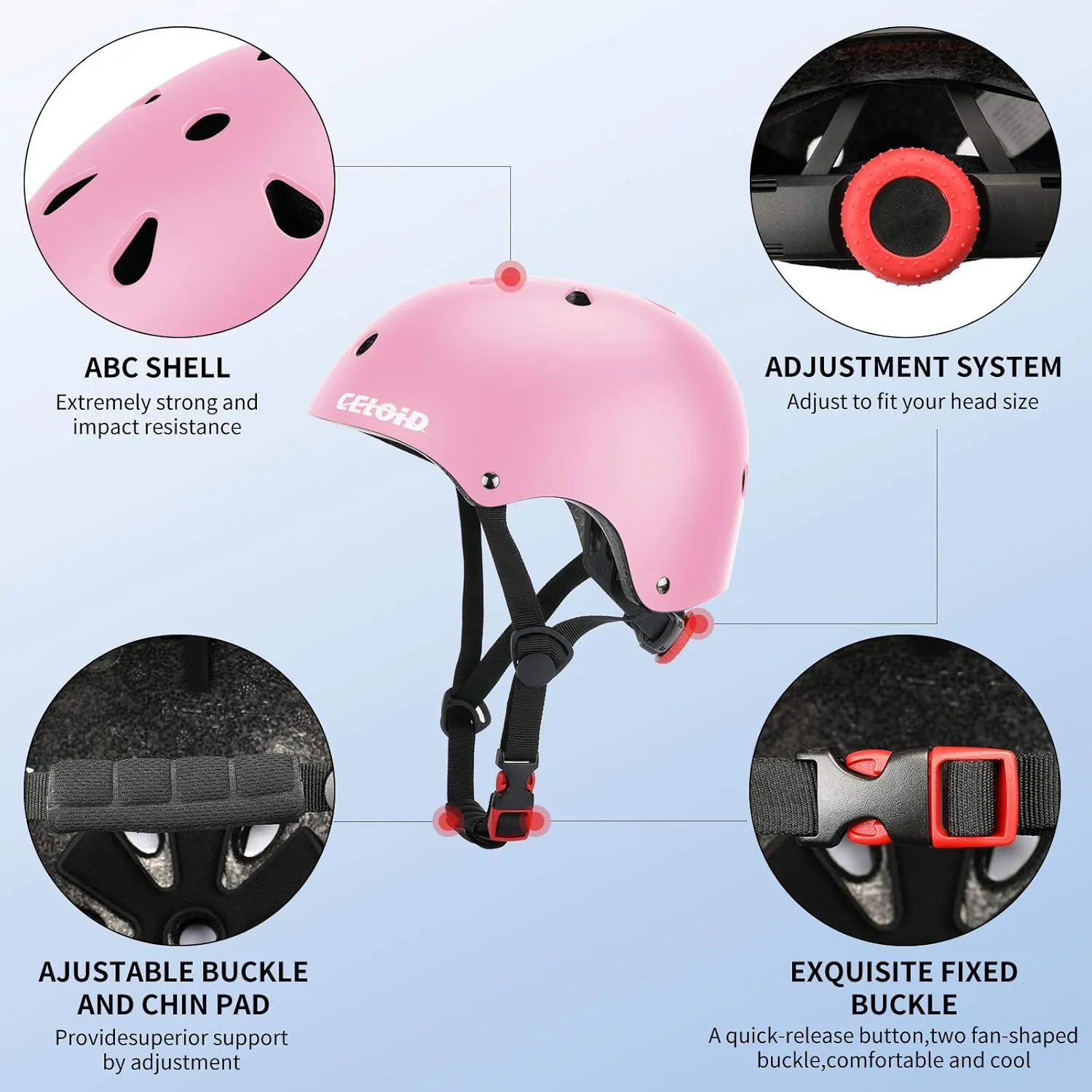 Skateboard Bike Helmet,Adjustable Washable Skate Scooter Helmets for Over 16 Years Youth & Adults Women and Men Climbing,Skateboarding,Cycling Bicycle,Roller Skating,Balance Bike Sports
