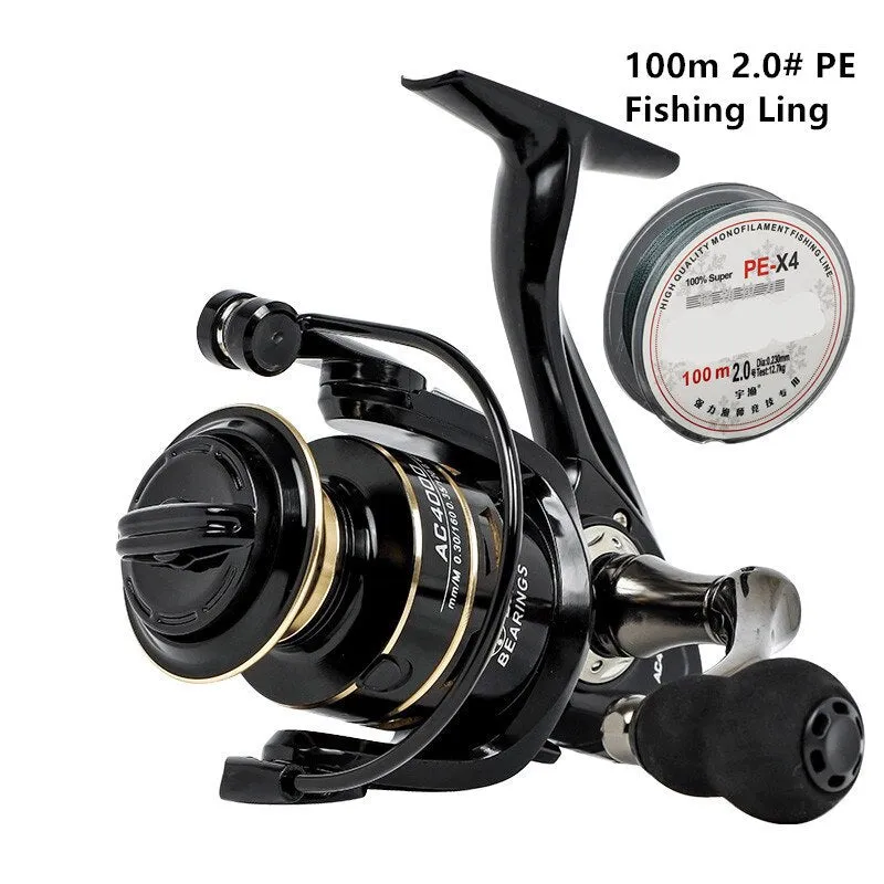 Spinning reels 12KG Max Drag Carrete de pesca 5.2:1 Metal Stainless Steel Fishing Reel Saltwater Reel for Fishing