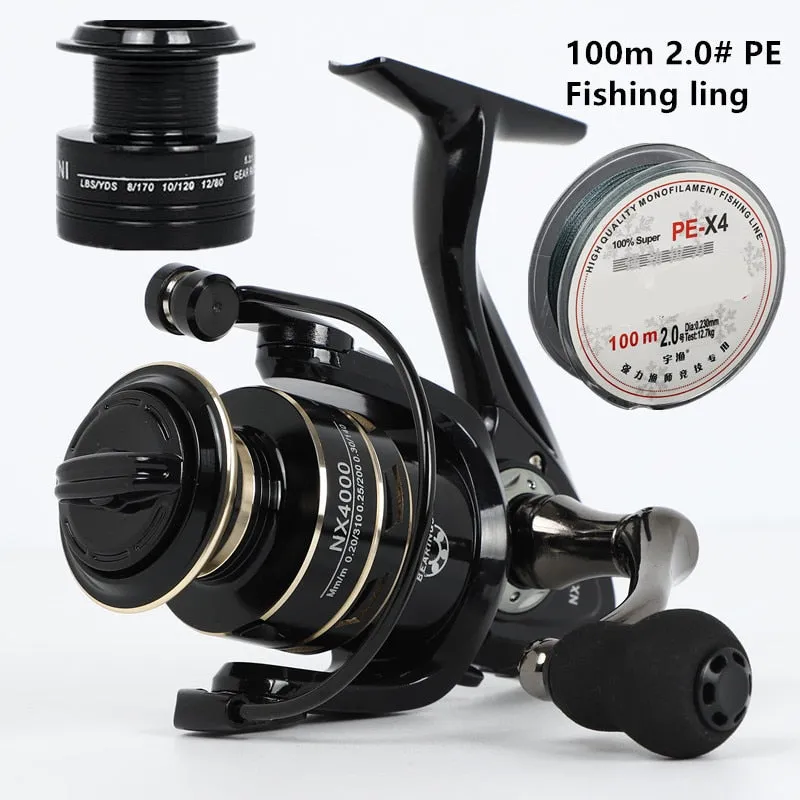 Spinning reels 12KG Max Drag Carrete de pesca 5.2:1 Metal Stainless Steel Fishing Reel Saltwater Reel for Fishing