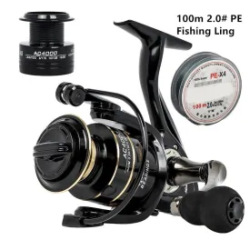 Spinning reels 12KG Max Drag Carrete de pesca 5.2:1 Metal Stainless Steel Fishing Reel Saltwater Reel for Fishing