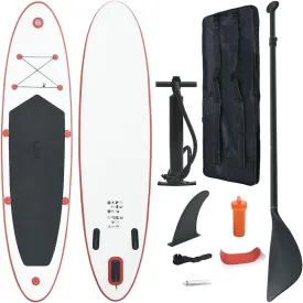 Stand Up Paddle Board Set SUP Surfboard Inflatable Red and White 12,8KG