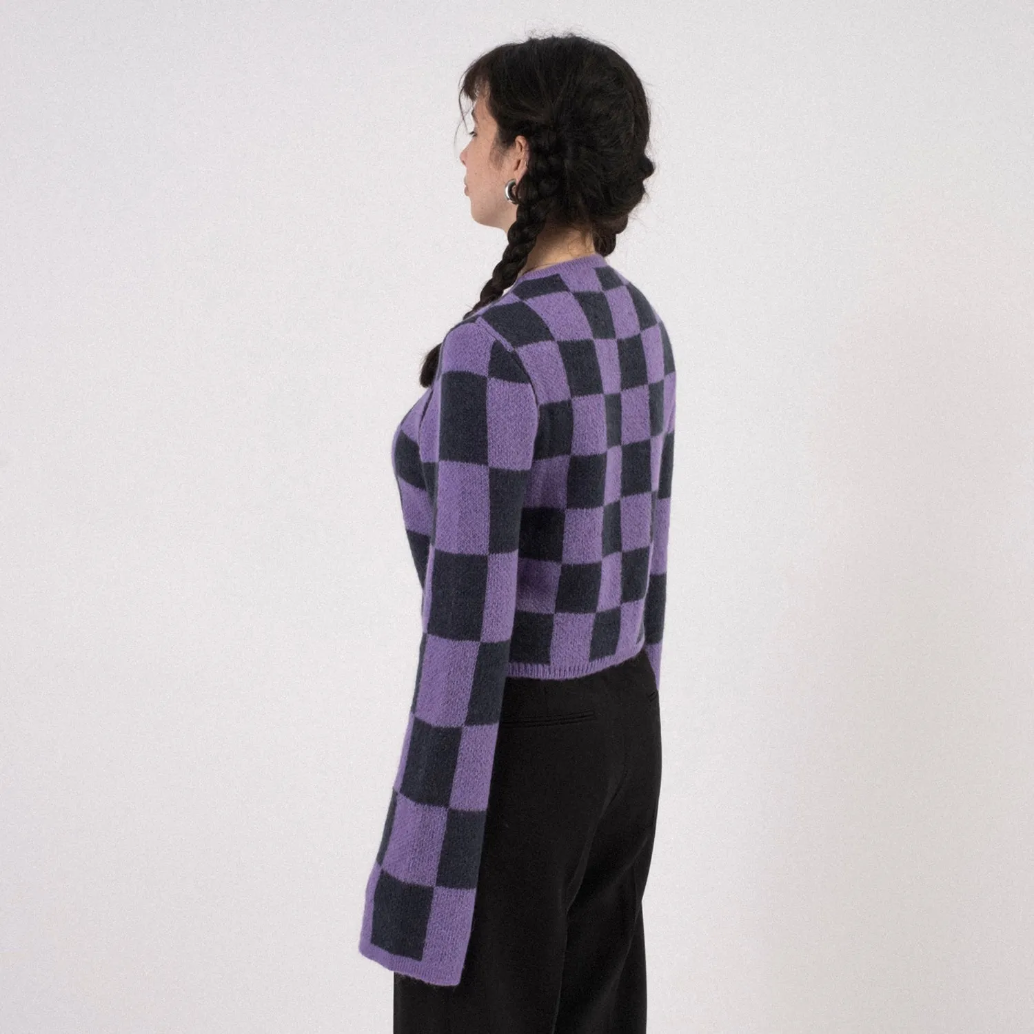 [STOCKHOLM (SURFBOARD) CLUB] W2000106 YOKO TOP _ PURPLE CHECK