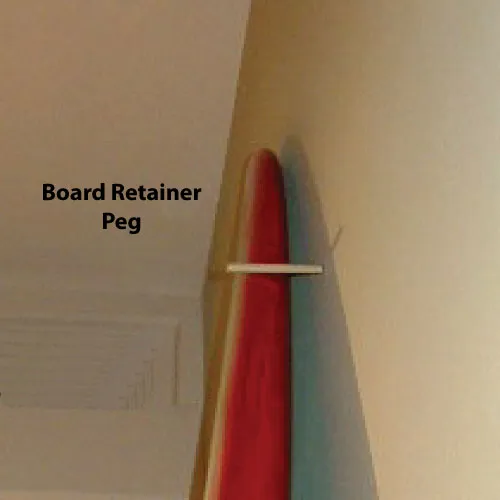Surfboard Wall Rack VERTICAL Longboard - Hawaiian Gun Rack BLONDE