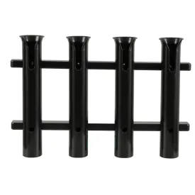 Taco Marine P03-064B Black 4-Rod Poly Rack - Fishing Rod Storage