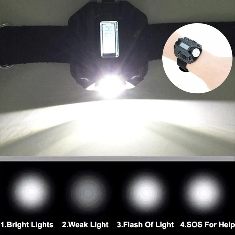 Tactical LED Rechargeable Wrist Flashlight