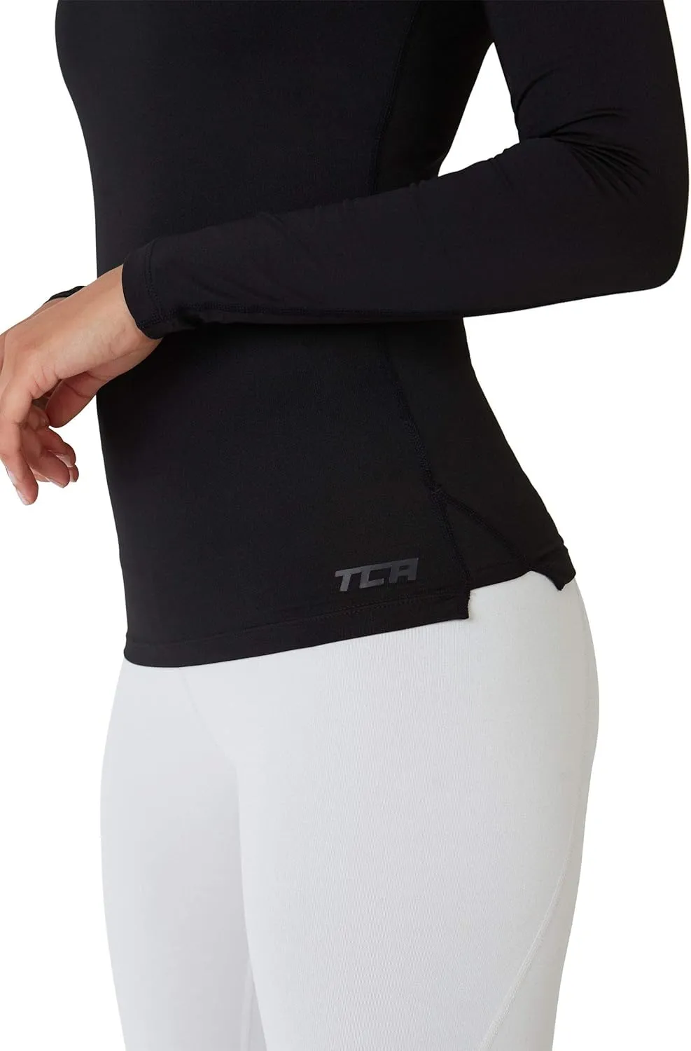 TCA Super Thermal Long Sleeve Women Running, Ski Base Layer - Compression Shirts Woman, Workout Tops for Women