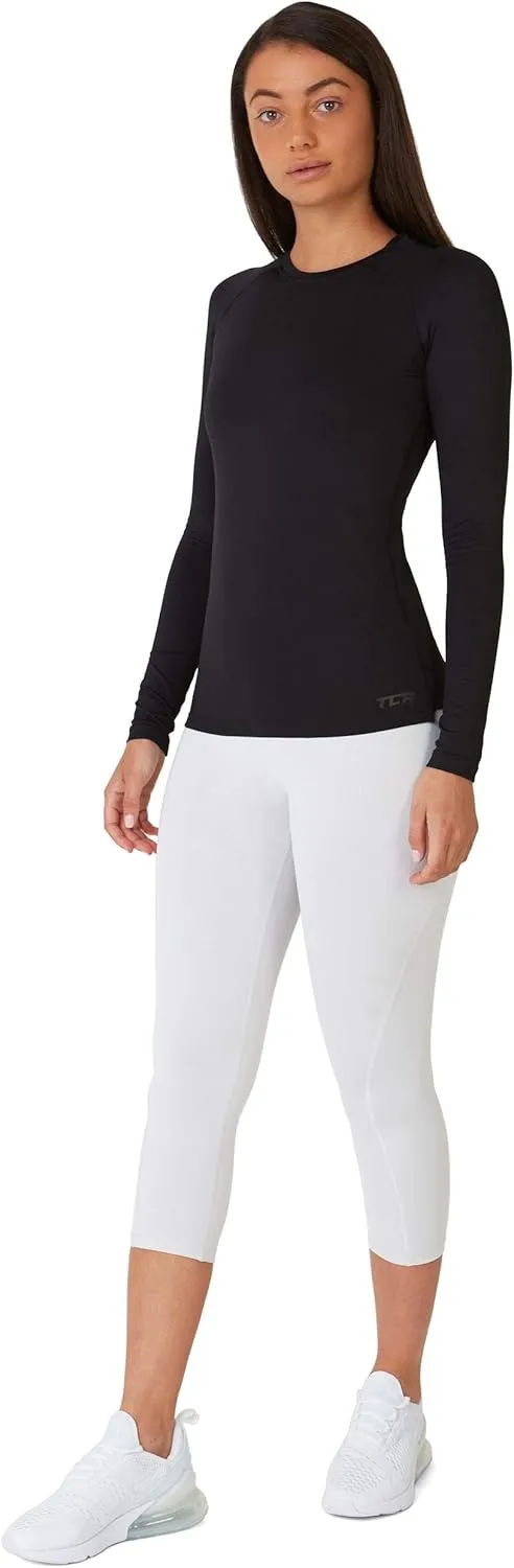 TCA Super Thermal Long Sleeve Women Running, Ski Base Layer - Compression Shirts Woman, Workout Tops for Women
