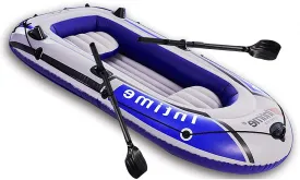 TEmkin Kayak Inflatable Boat for Adults, Thicken Inflatable Raft, Rubber Boats, Wear-Resisting Hovercraft Dinghies for Fishing, Touring, Entertainment,198CM*122CM