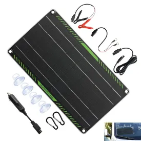 TSolarX™ Solar Trickle Charger: 10W Panel, 12V Battery Maintainer Kit, Car/Boat/RV