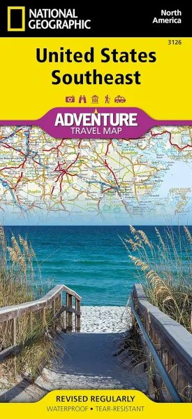 United States, Southeast Map (National Geographic Adventure Map, 3126) Map  Folded Map, January 1, 2024