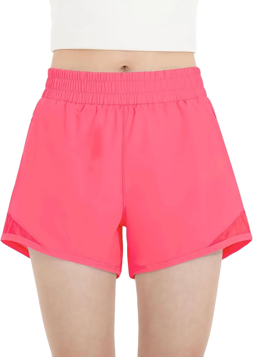 Witwot Girls Athletic Shorts for Teens Kids Running Soccer Shorts Light Weight Sports Active Shorts with Zip Pocket