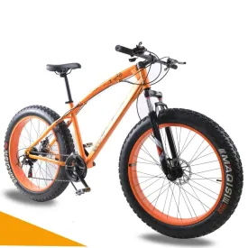 wolf's fang bicycle fat bike 26"X 4.0  mountain bike 21 speed fat Bike road bicycles Front and Rear Mechanical Disc Brake