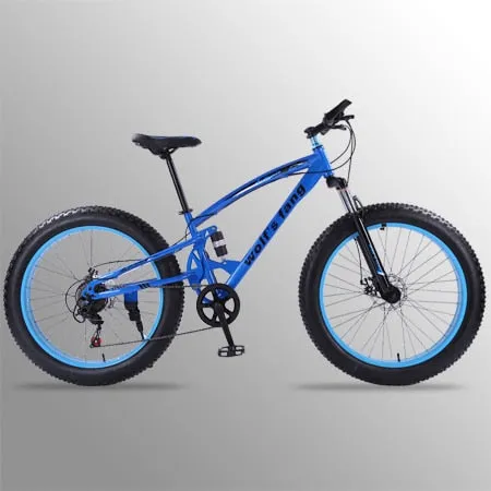 wolf's fang bicycle fat bike 26"X 4.0  mountain bike 21 speed fat Bike road bicycles Front and Rear Mechanical Disc Brake